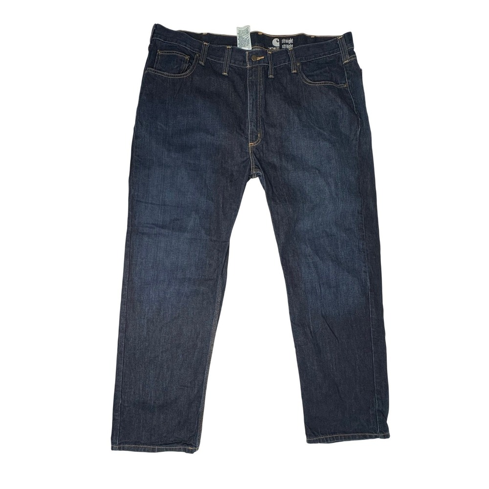 Carhartt 100067 Straight Fit Blue Indigo Jeans 46x31.5‎ Workwear Casual
